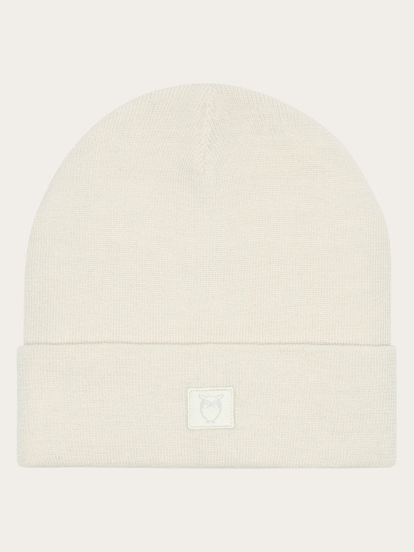 KnowledgeCotton Apparel - UNI Merino Wool Double Layer Beanie RWS Hats 1346 Kelp