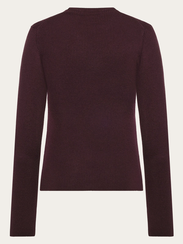 KnowledgeCotton Apparel - WMN Merino Wool Rib Knit RWS Knits 1281 Fig