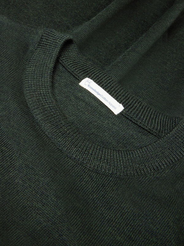 KnowledgeCotton Apparel - MEN Merino crew neck sweater Knits 1090 Forrest Night