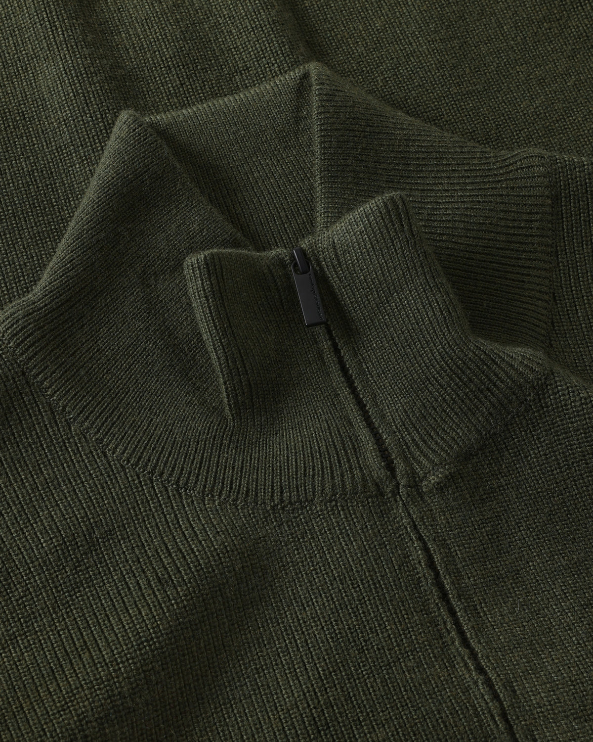KnowledgeCotton Apparel - MEN Merino full zip sweater Knits 1068 Burned Olive