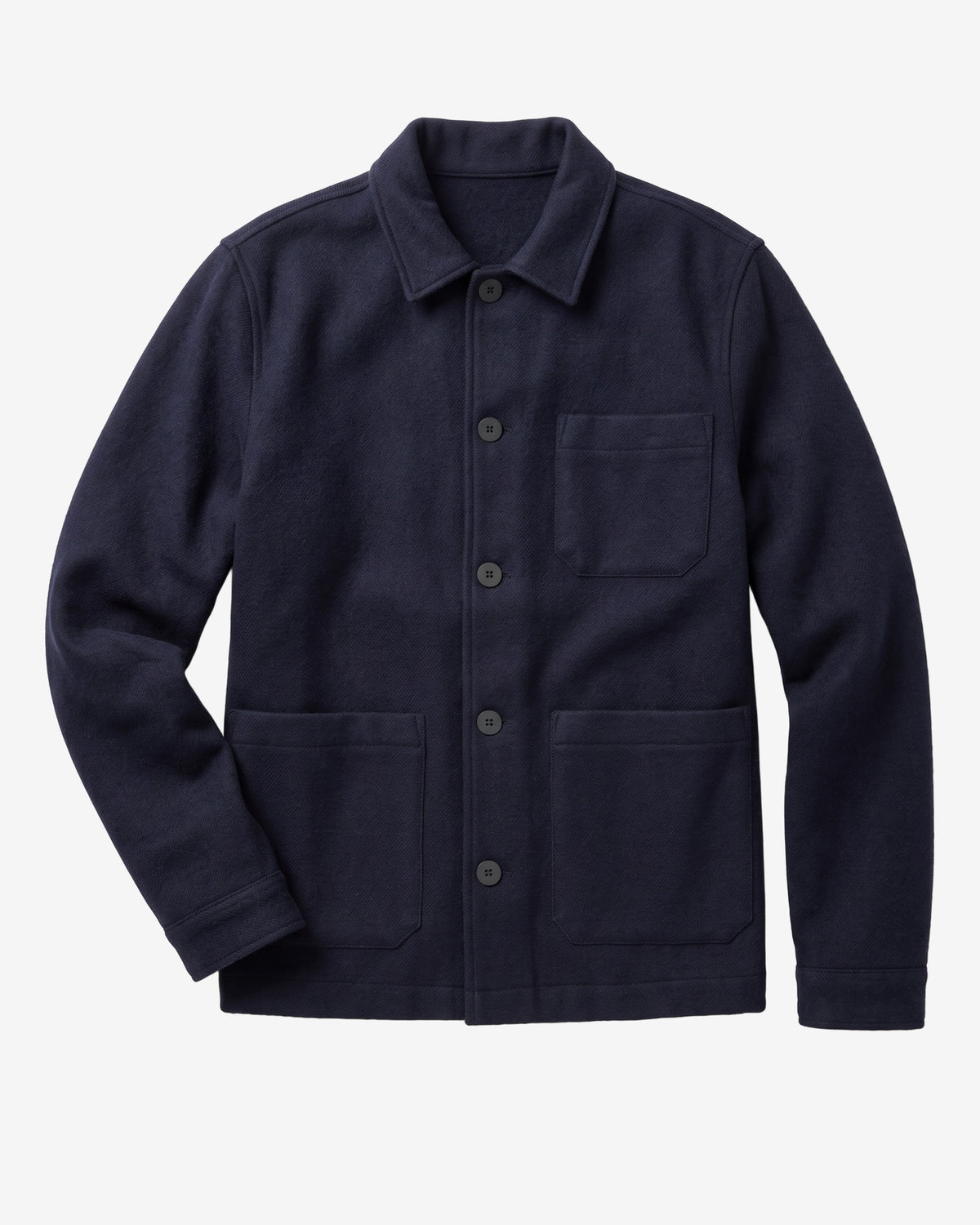 KnowledgeCotton Apparel - MEN Merino overshirt Overshirts 1412 Night Sky