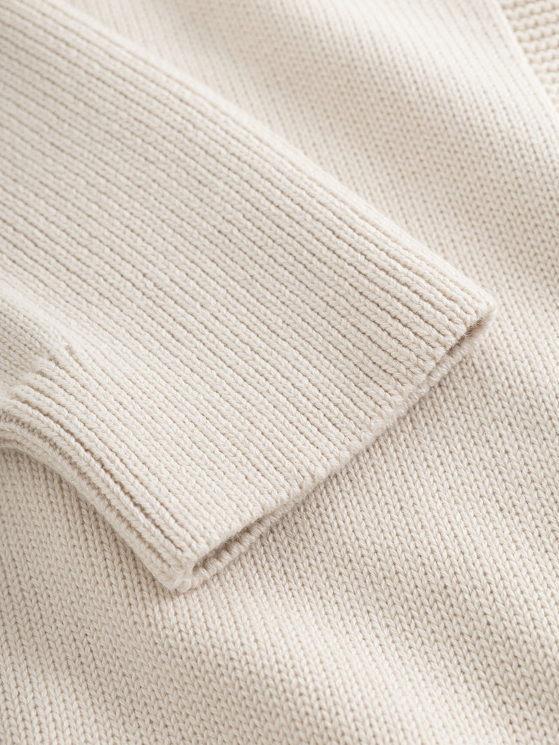 KnowledgeCotton Apparel - MEN O-neck cotton knit mix pattern Knits 1348 Buttercream