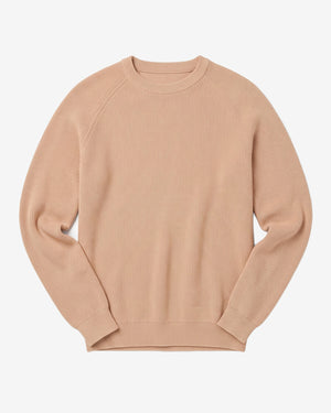 KnowledgeCotton Apparel - MEN O-neck merino wool rib knit Knits 1336 Kelp melange