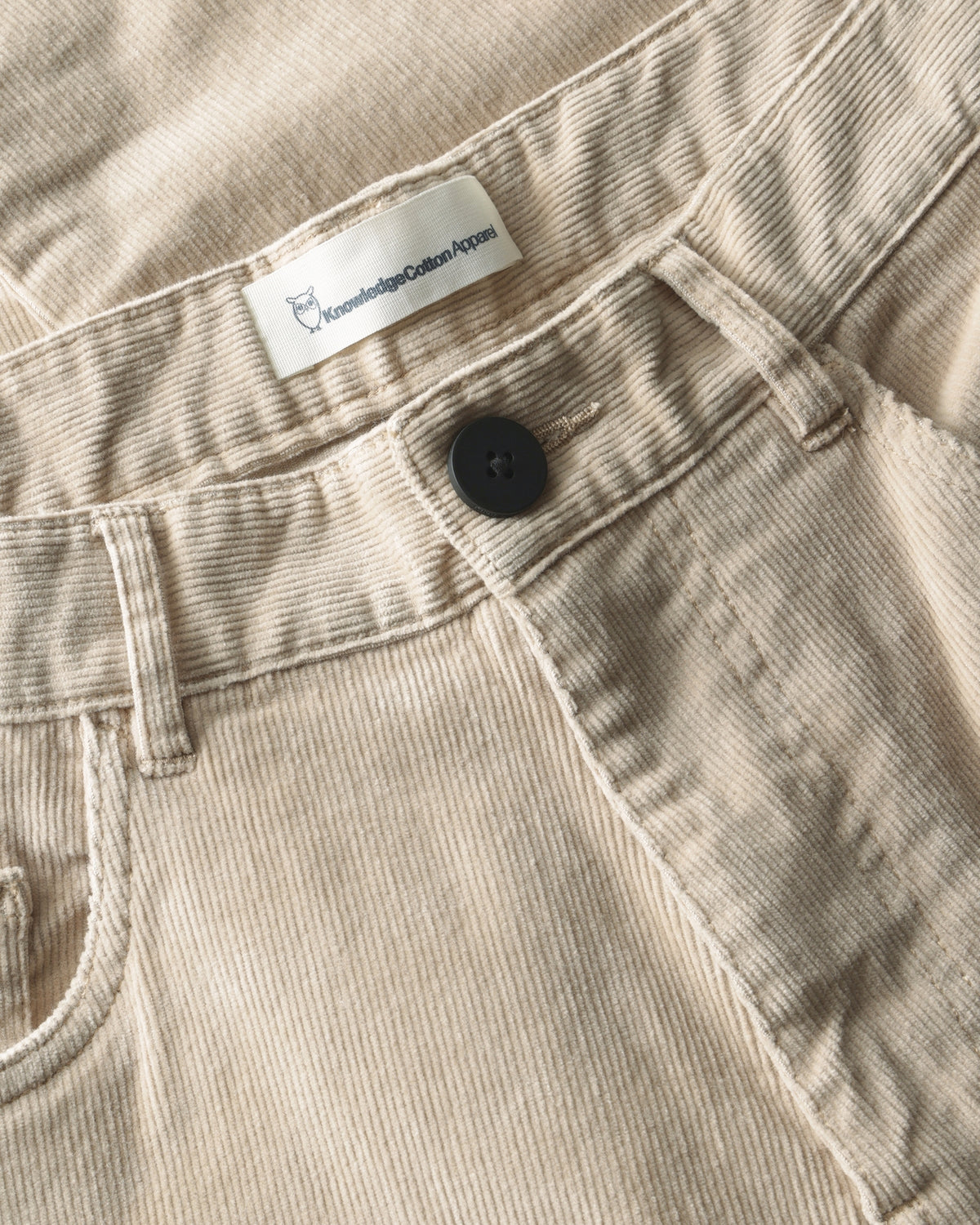 KnowledgeCotton Apparel - MEN Oak regular corduroy pants Pants 1228 Light feather gray