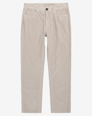 KnowledgeCotton Apparel - MEN Organic Cotton Chuck 5-pocket Corduroy Pants GOTS Pants 1228 Light feather gray