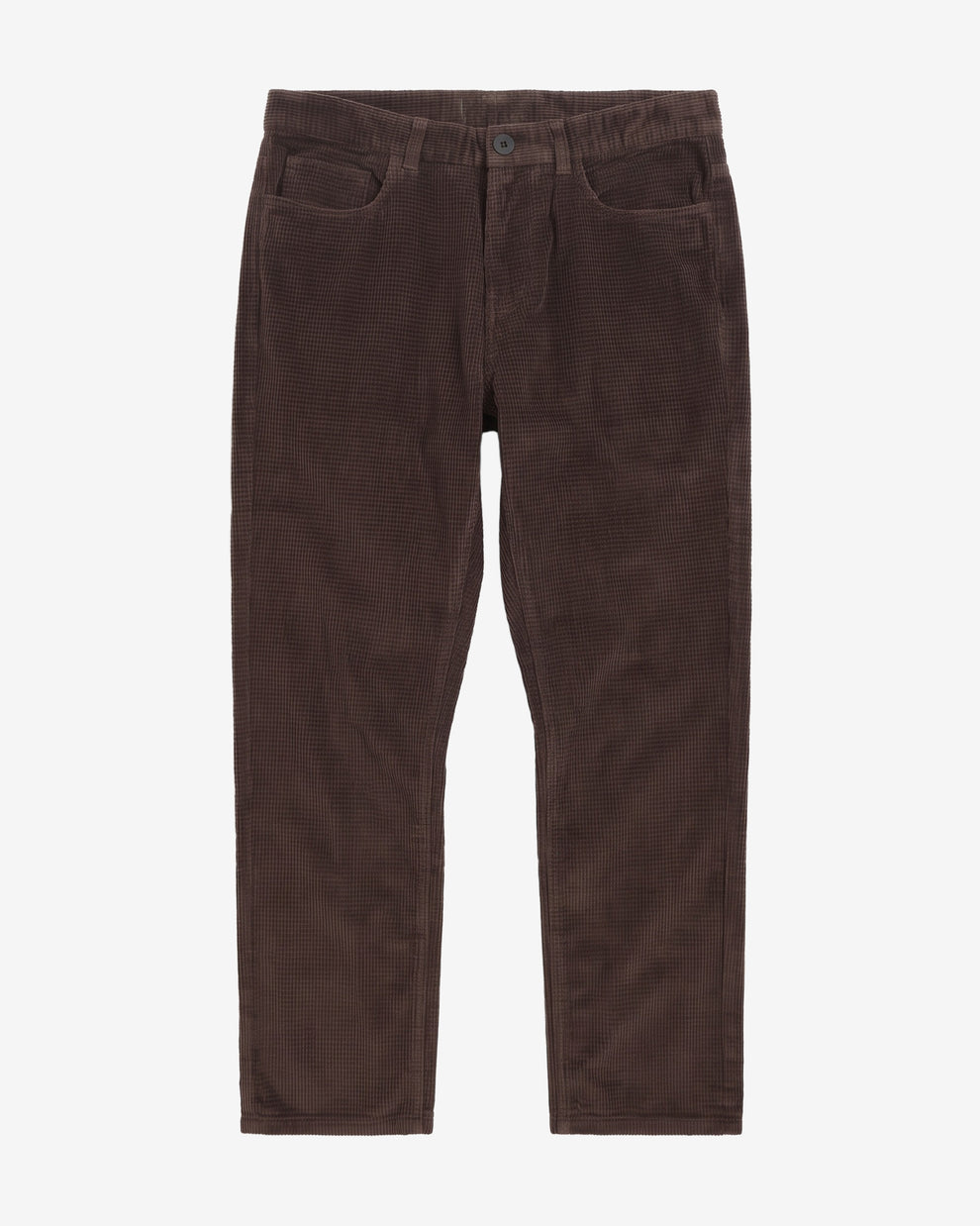 KnowledgeCotton Apparel - MEN Organic Cotton Chuck 5-pocket Corduroy Pants GOTS Pants 1487 Chocolate Torte