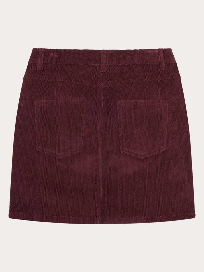 KnowledgeCotton Apparel - WMN Organic Cotton Corduroy skirt GOTS Skirts 1281 Fig