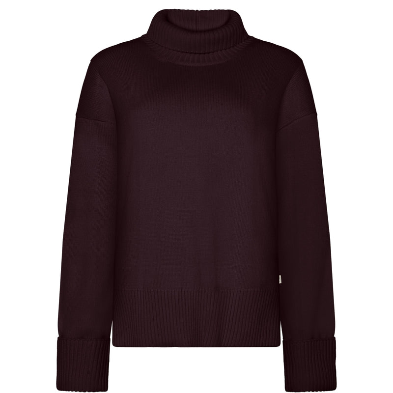 KnowledgeCotton Apparel - WMN Organic Cotton Crew Neck - Regenerative Organic Certified™ - GOTS/Vegan Knits 1281 Fig