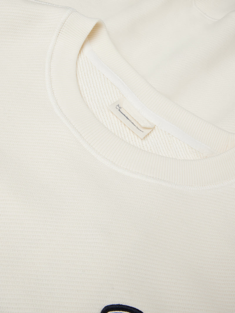 KnowledgeCotton Apparel - MEN Organic Cotton Crew Neck GOTS Sweats 1387 Egret