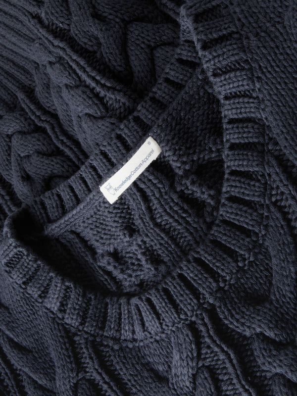 KnowledgeCotton Apparel - WMN Organic Cotton Crew Neck Vest - Regenerative Organic Certified™ - GOTS/Vegan Knits 1412 Night Sky