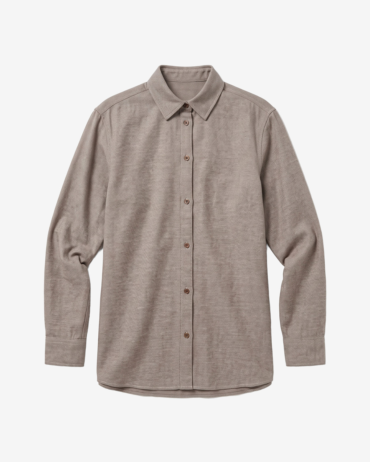 KnowledgeCotton Apparel - WMN Organic Cotton Flannel Shirt GOTS Shirts 1243 Demitasse (brown)