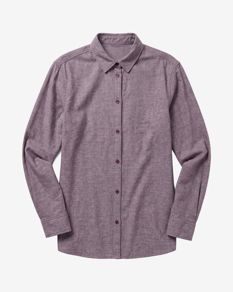KnowledgeCotton Apparel - WMN Organic Cotton Flannel Shirt GOTS Shirts 1281 Fig