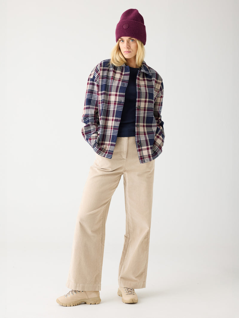 KnowledgeCotton Apparel - WMN Organic Cotton Gale Corduroy Pants GOTS Pants 1228 Light feather gray
