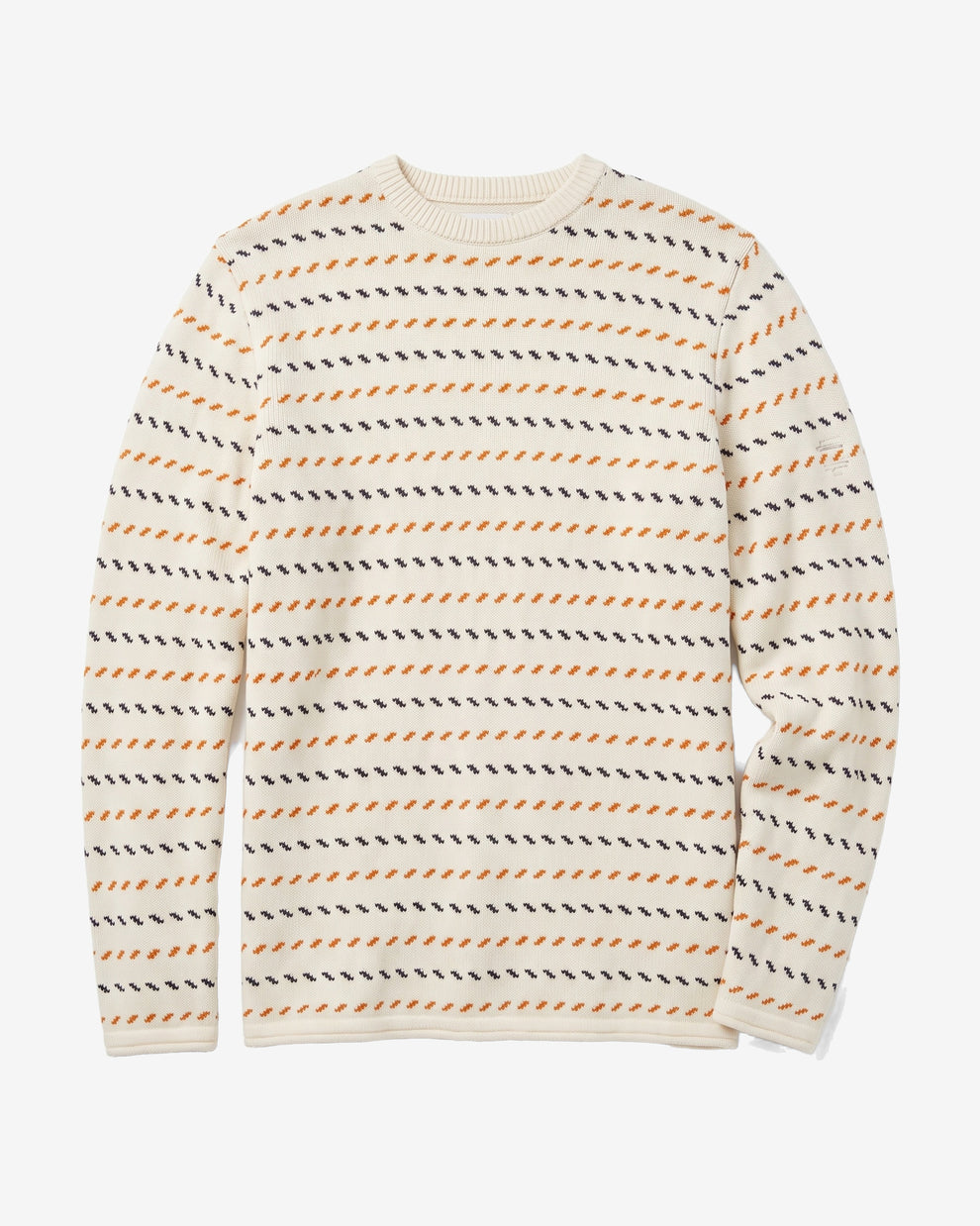 KnowledgeCotton Apparel - MEN Organic Cotton Jacquard Knit - Regenerative Organic Certified™ - GOTS/Vegan Knits 1387 Egret