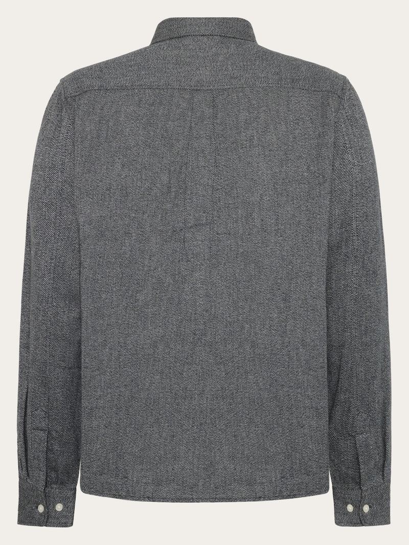 KnowledgeCotton Apparel - MEN Organic Cotton Mélange Shirt GOTS Shirts 1090 Forrest Night