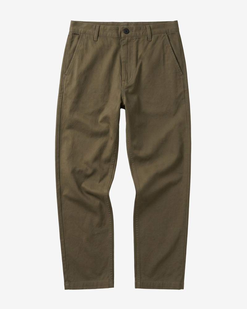 KnowledgeCotton Apparel - MEN Organic Cotton Tim Canvas Pants GOTS Pants 1068 Burned Olive