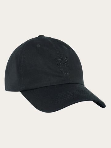KnowledgeCotton Apparel - UNI Twill logo cap Caps 1300 Black Jet