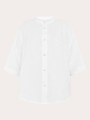 KnowledgeCotton Apparel - WMN Organic Linen Shirt GOTS/Vegan Shirts 1010 Bright White