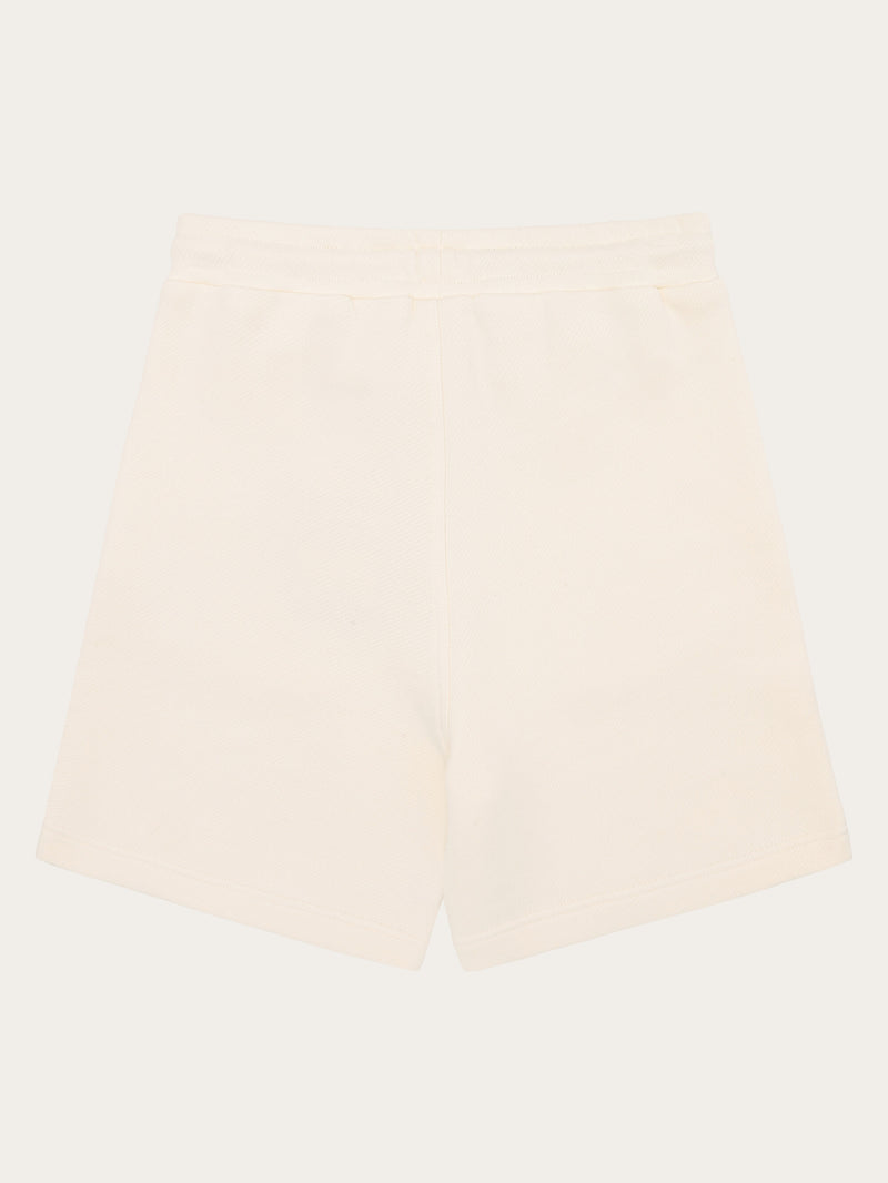 KnowledgeCotton Apparel - WMN POSEY wide fit mid-rise sweat shorts - GOTS/Vegan Shorts 1387 Egret
