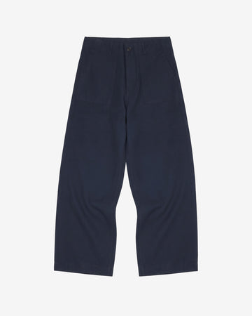 KnowledgeCotton Apparel - WMN POSEY wide slub pants Pants 1001 Total Eclipse