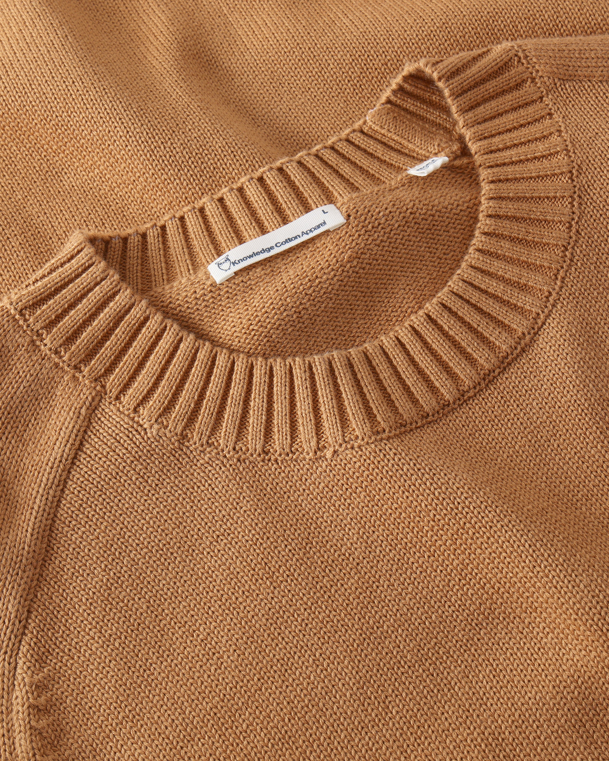 KnowledgeCotton Apparel - MEN Plain knitted crew neck Knits 1499 Lion