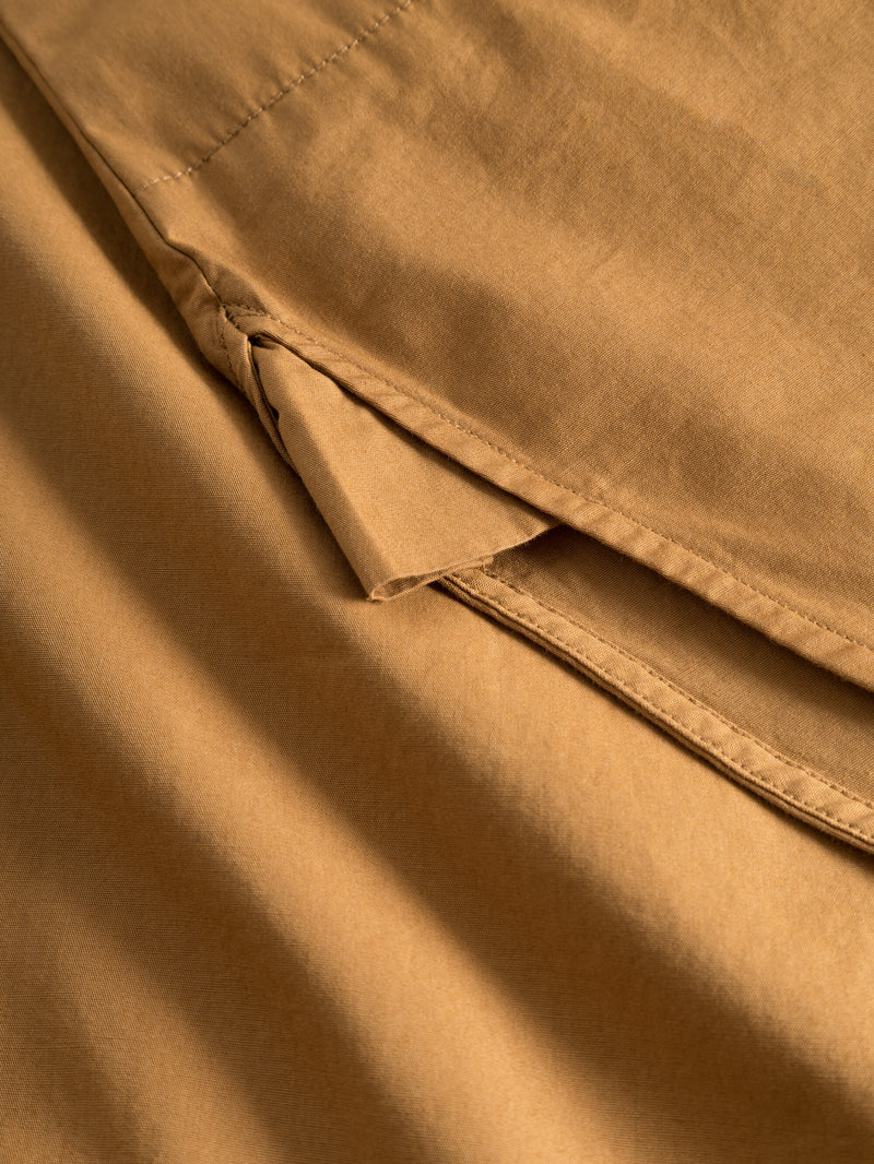 KnowledgeCotton Apparel - WMN Poplin dropped shoulder shirt dress Dresses 1366 Brown Sugar