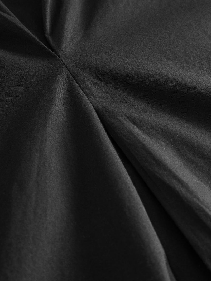 KnowledgeCotton Apparel - WMN Poplin wrap shirt dress Dresses 1300 Black Jet