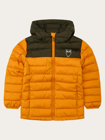 KnowledgeCotton Apparel - YOUNG REPREVE ™ rib stop quilted Jacket THERMO ACTIVE™ Jackets 1365 Desert Sun