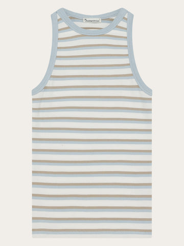 KnowledgeCotton Apparel - WMN Racer rib top T-shirts 8032 Multi color stripe