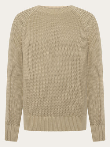 KnowledgeCotton Apparel - MEN Raglan knit sweater Knits 1495 Twill