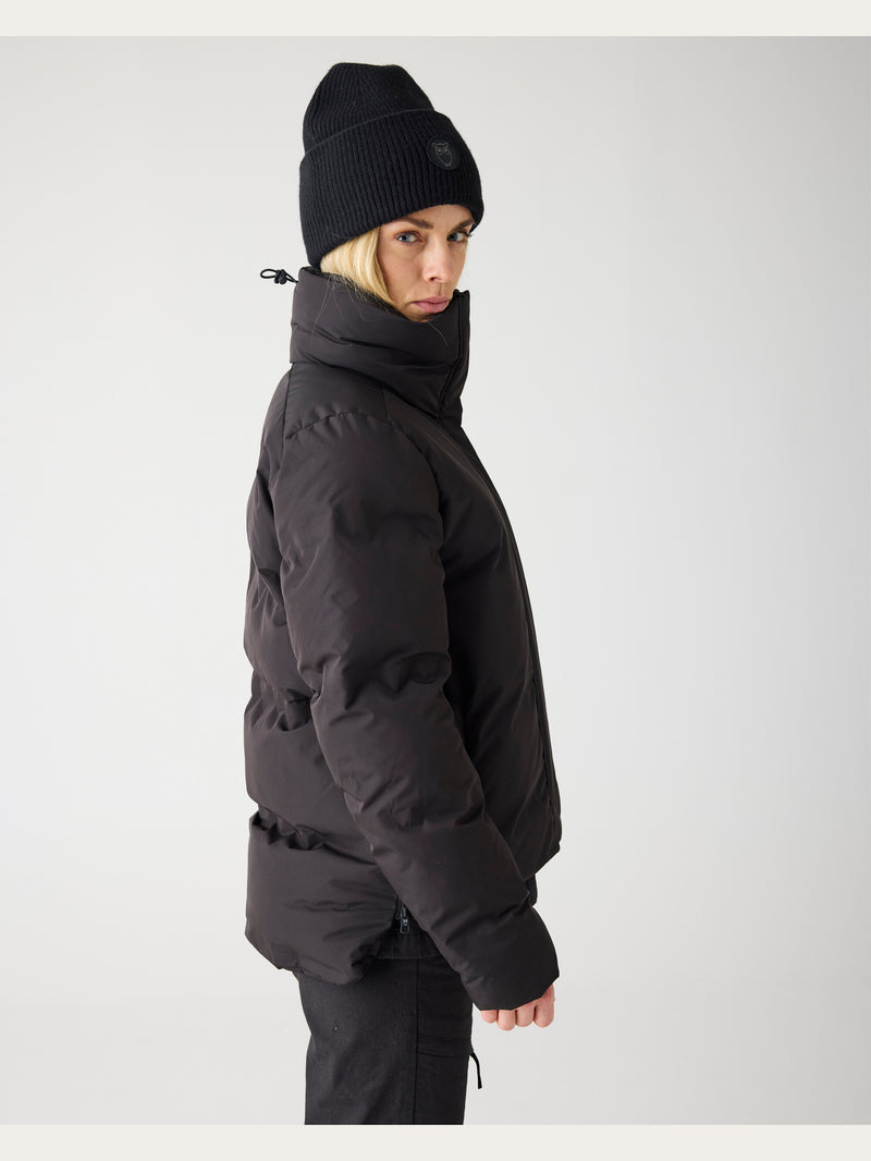 KnowledgeCotton Apparel - WMN Recycled Insulation Jacket GRS Jackets 1300 Black Jet