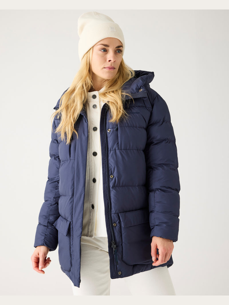 KnowledgeCotton Apparel - WMN Recycled Puffer Jacket GRS Jackets 1412 Night Sky