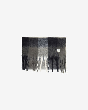 KnowledgeCotton Apparel - UNI Recycled fringe scarf Scarfs 7003 Black check
