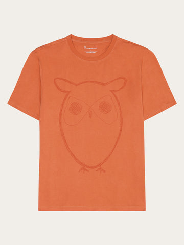 KnowledgeCotton Apparel - MEN Front print t-shirt T-shirts 1481 Langoustino