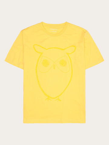 KnowledgeCotton Apparel - MEN Front print t-shirt T-shirts 1482 Yarrow