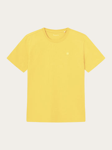 KnowledgeCotton Apparel - MEN Regular fit Badge t-shirt T-shirts 1482 Yarrow