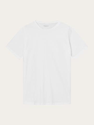 KnowledgeCotton Apparel - MEN Regular fit Basic tee T-shirts 1010 Bright White