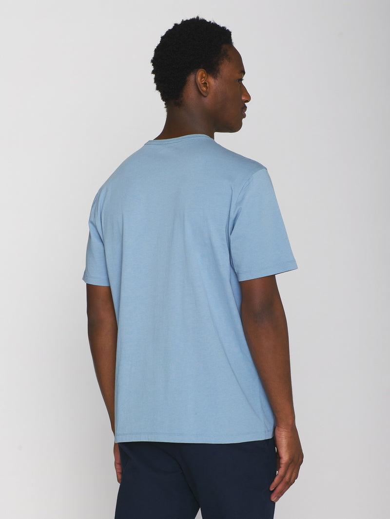 KnowledgeCotton Apparel - MEN Regular fit Basic tee T-shirts 1322 Asley Blue