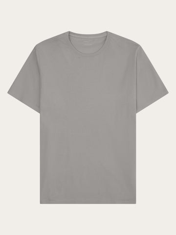 KnowledgeCotton Apparel - MEN Regular fit Basic tee T-shirts 1493 Ultimate Grey