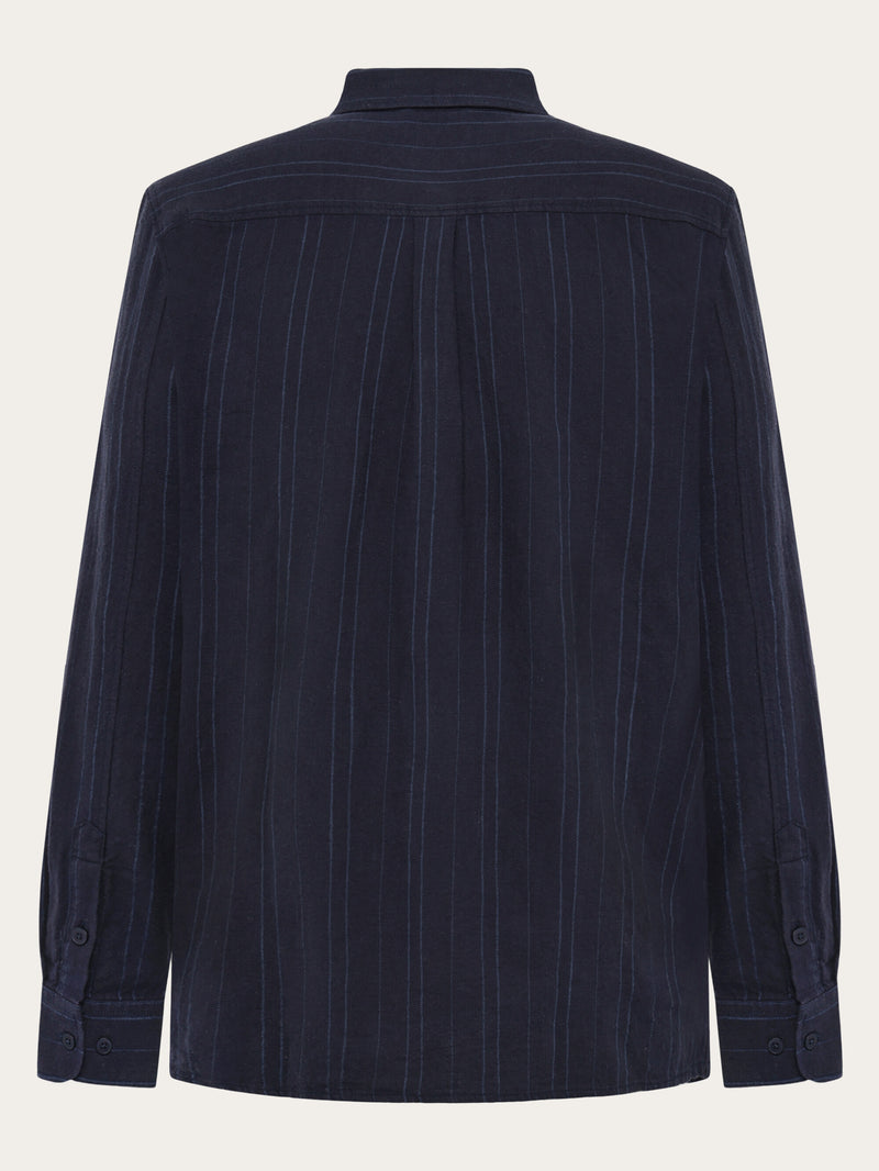 KnowledgeCotton Apparel - MEN Regular fit checkered shirt - GOTS/Vegan Shirts 8036 Navy