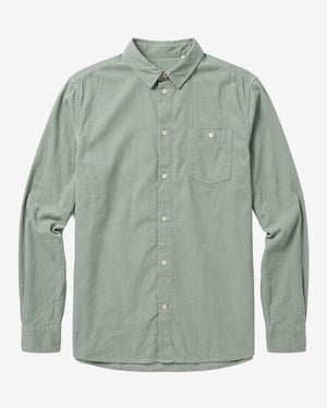 KnowledgeCotton Apparel - MEN Regular fit corduroy shirt Shirts 1396 Lily Pad