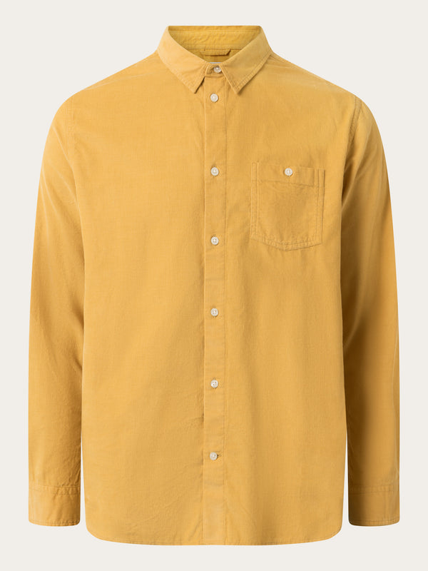 KnowledgeCotton Apparel - MEN Regular fit corduroy shirt Shirts 1413 Tinsel