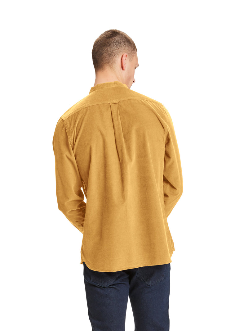 KnowledgeCotton Apparel - MEN Regular fit corduroy strand collar shirt Shirts 1413 Tinsel