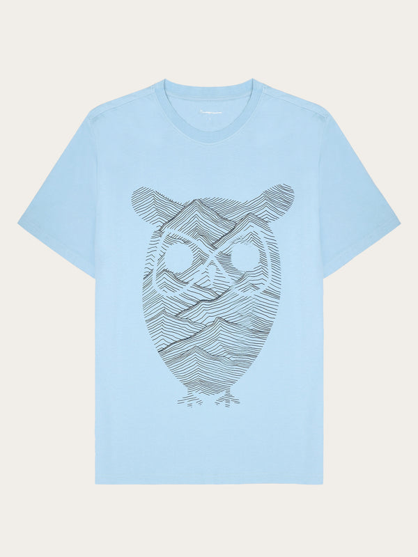KnowledgeCotton Apparel - MEN Regular fit mountain t-shirt - Regenerative Organic Certified® - GOTS/Vegan T-shirts 1463 Glacier Lake