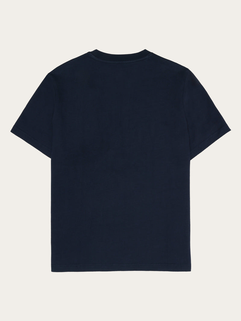 KnowledgeCotton Apparel - MEN Regular short sleeve heavy single t-shirt - Regenerative Organic Certified™ - GOTS/Vegan T-shirts 1412 Night Sky