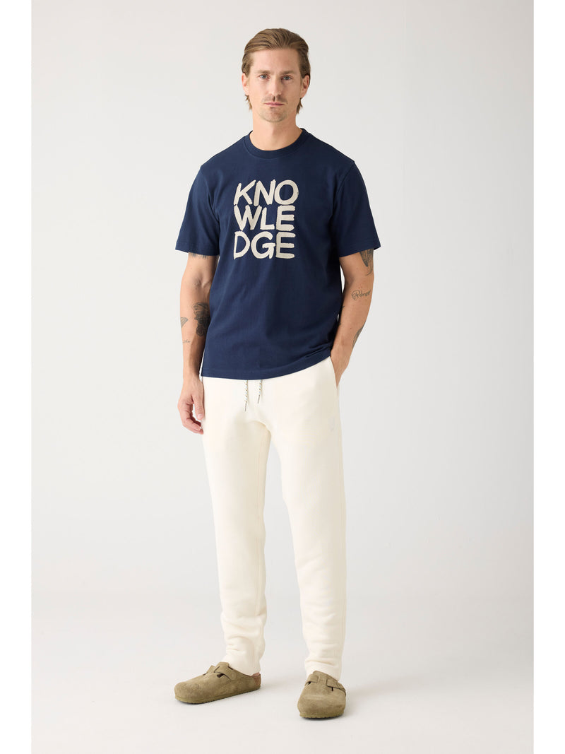 KnowledgeCotton Apparel - MEN Regular short sleeve heavy single t-shirt - Regenerative Organic Certified™ - GOTS/Vegan T-shirts 1412 Night Sky
