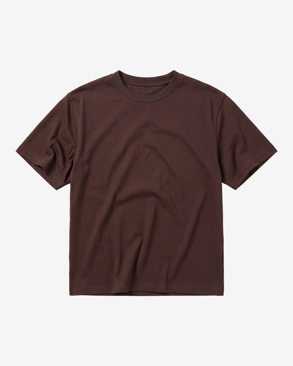 KnowledgeCotton Apparel - WMN Relaxed mercerized t-shirt T-shirts 1487 Chocolate Torte