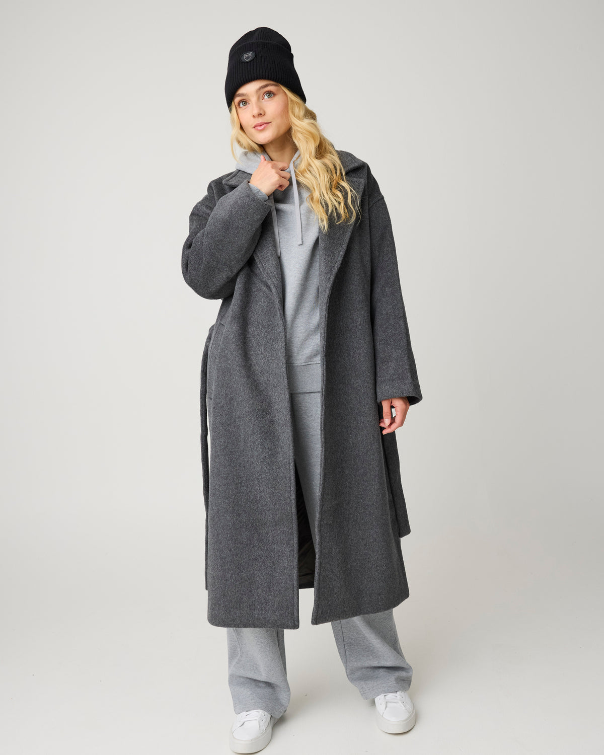 KnowledgeCotton Apparel - WMN Relaxed sweat pants Pants 1012 Grey Melange