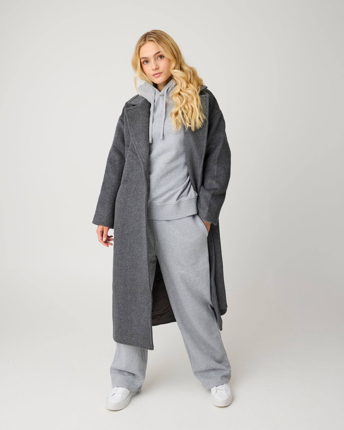 KnowledgeCotton Apparel - WMN Relaxed sweat pants Pants 1012 Grey Melange
