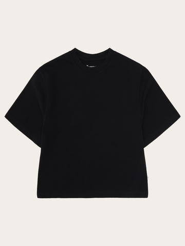 KnowledgeCotton Apparel - WMN Relaxed t-shirt T-shirts 1300 Black Jet